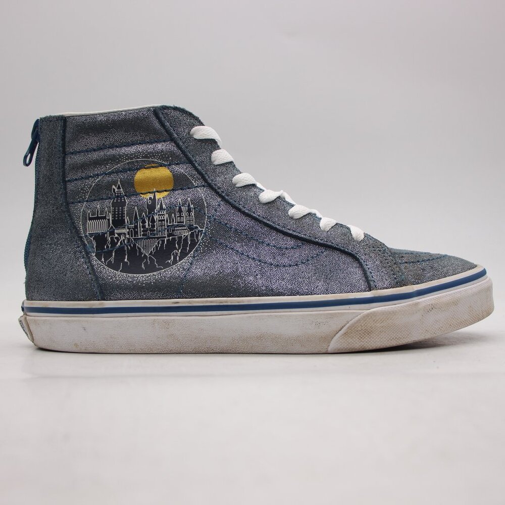 Vans Harry Potter Hogwarts Castle Youth Size 7 Sk8-hi Zip Blue Sneaker